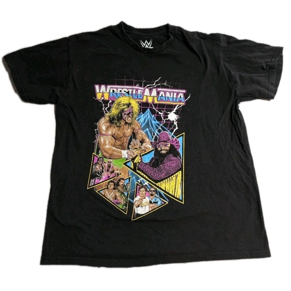 WWE WrestleMania VI Legends Graphic T Shirt Ultimate Warrior Randy Savage Mens L